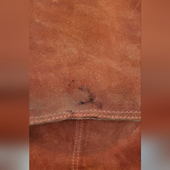 We The Free Convertible Orange Suede Backpack Crossbody Boho Bag - Picture 7 of 14